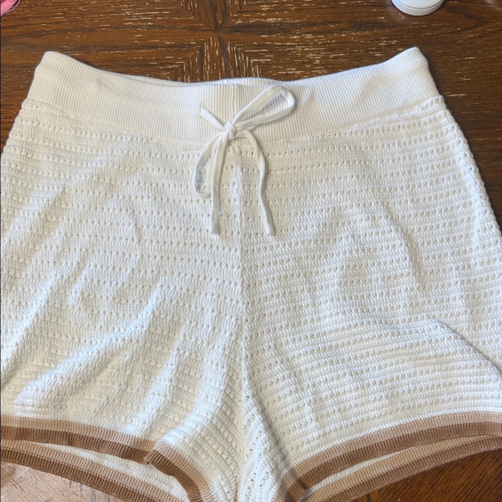 G/FORE Cream Knit Athletic Shorts